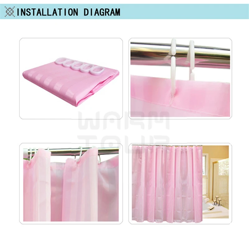 ТЕПЛЫЙ ТУР Морская Волна Душ Занавес Водонепроницаемый Полиэстер Занавеска Для