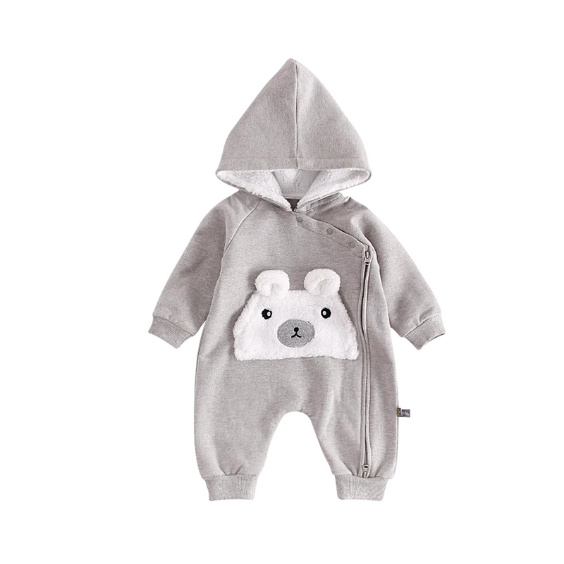 Зимние Детские Комбинезоны для малышек мультфильм животных с капюшоном женщин
