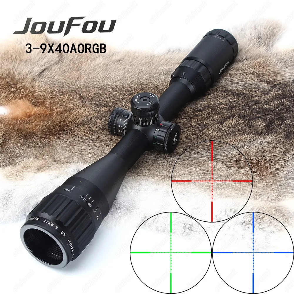 JouFou 3 9x40 AOE охотничий оптический прицел Mil точка RGB освещенная тактическая оптика