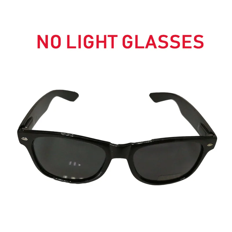 no light sunglasses Новинка мигающий EL Wire светодиодный светильник, светящиеся вечерние очки, декоративный светильник, подарок, яркий светодиодный светильник, вечерние очки - Цвет: no light sunglasses