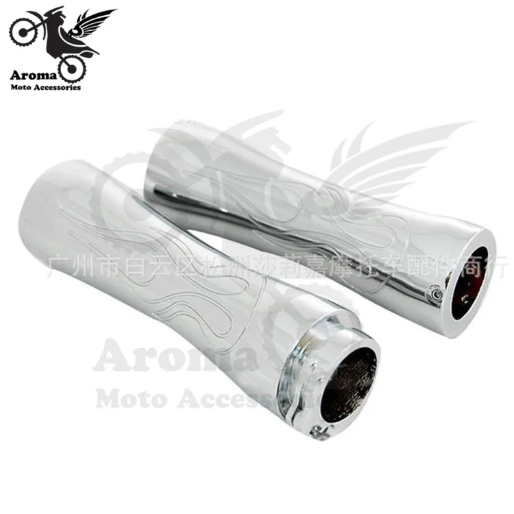 

fire decal black silver chrome motorbike handle bar 25mm moto grip for Harley Davidson motorcycle handlebar for harley grips