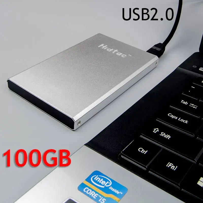 Silver Hrdtac HDD 2," внешний жесткий диск 100 ГБ жесткий диск hd externo disco duro USB 2,0 100 ГБ HDD Внешний HD Жесткий диск для ПК/Mac - Цвет: Silver