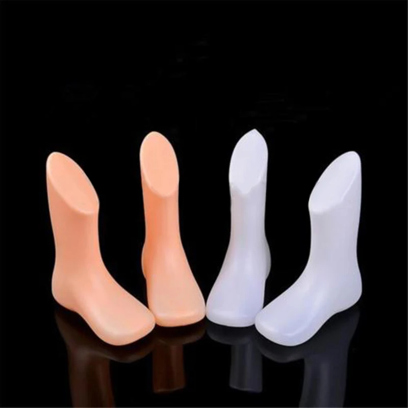 Модель стопы для обуви сандалии Цвет белый на каблуке манекен ног пластиковые