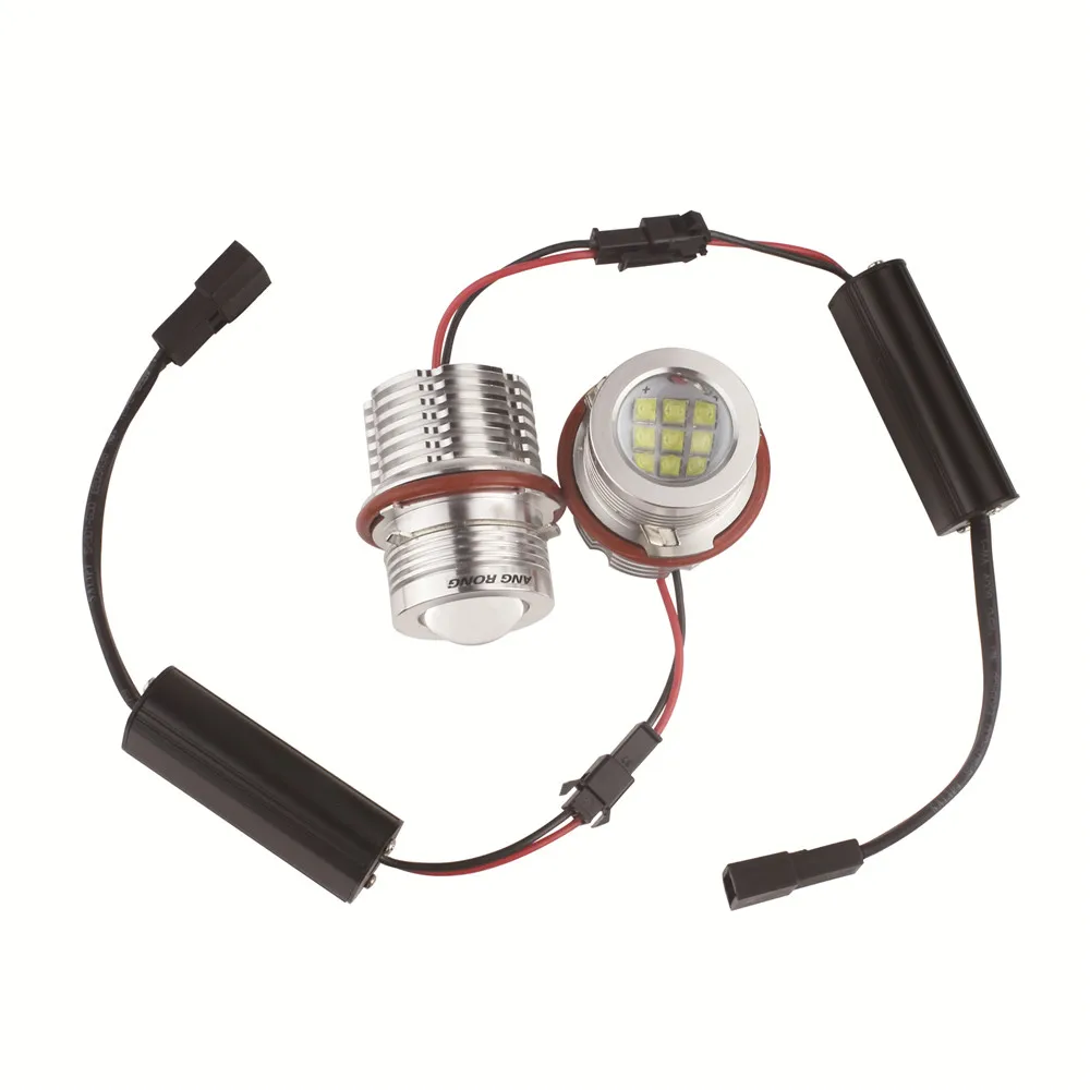 ANGRONG 2x9 LED 45W ангельские глаза гало кольцо босветильник свет DRL для BMW E39 E53 E60 E63
