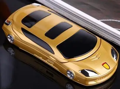 gold NEWMIND F15 разблокированный флип мини спортивный автомобиль модель сотовый телефон Золотой F15 детский мобильный телефон Русский французский язык - Цвет: gold