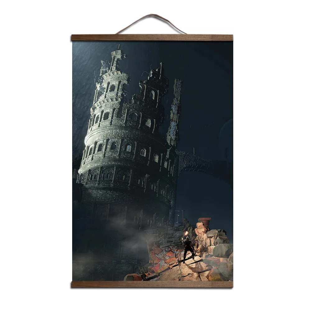 3 Dark Souls 2 3 постер печать на холсте декоративные постеры живопись с твердой деревянной подвеской свиток Куадрос decoraci n dormitorio - Цвет: 3