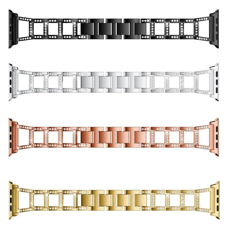 Сплав для Apple Watch Band 38 мм 40 ремешок из розового золота 42 4 44 Beacelet iWatch Series 3 2 1|Ремешки