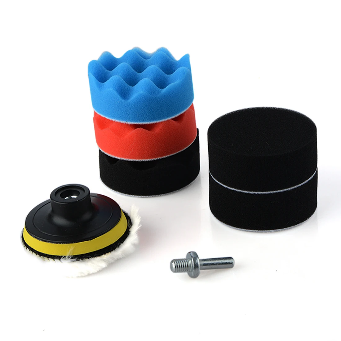 

8Pcs/Set 3inch Polishing Buffing Pad Sponge Kit Car Polisher W/ M10 Thread Adapter Car Wash Auto Detailing Cleaning Car Styling