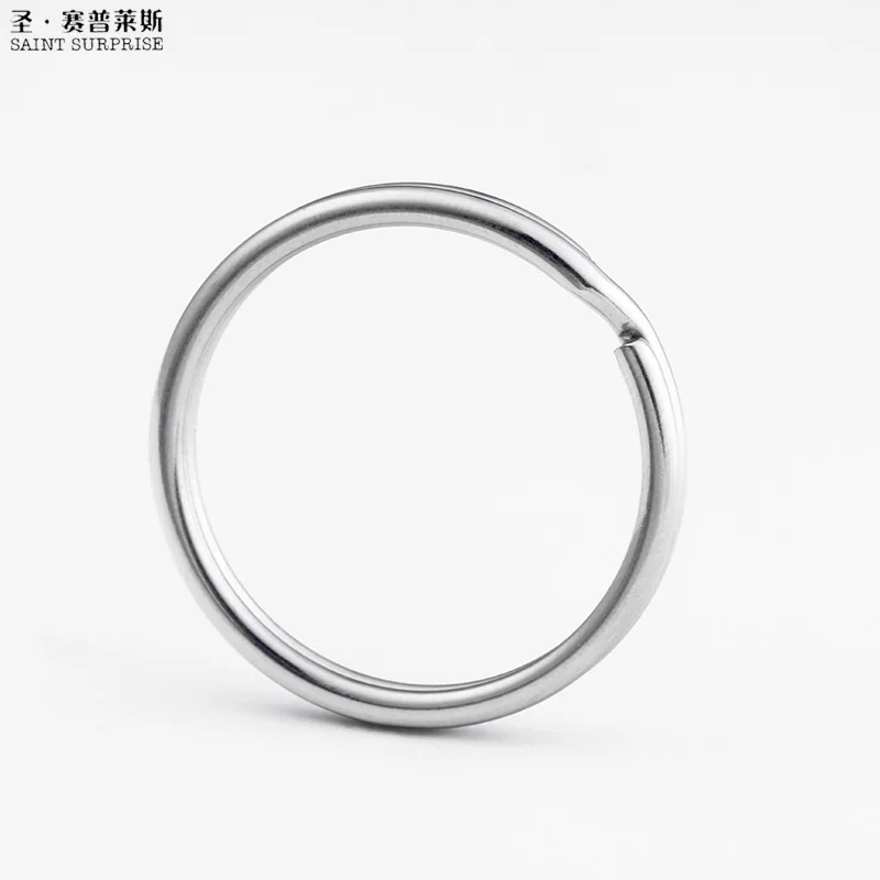 10 шт. Anneau Porte Clef круглый брелок из нержавеющей стали Раздельный для ключей Sleutelhanger