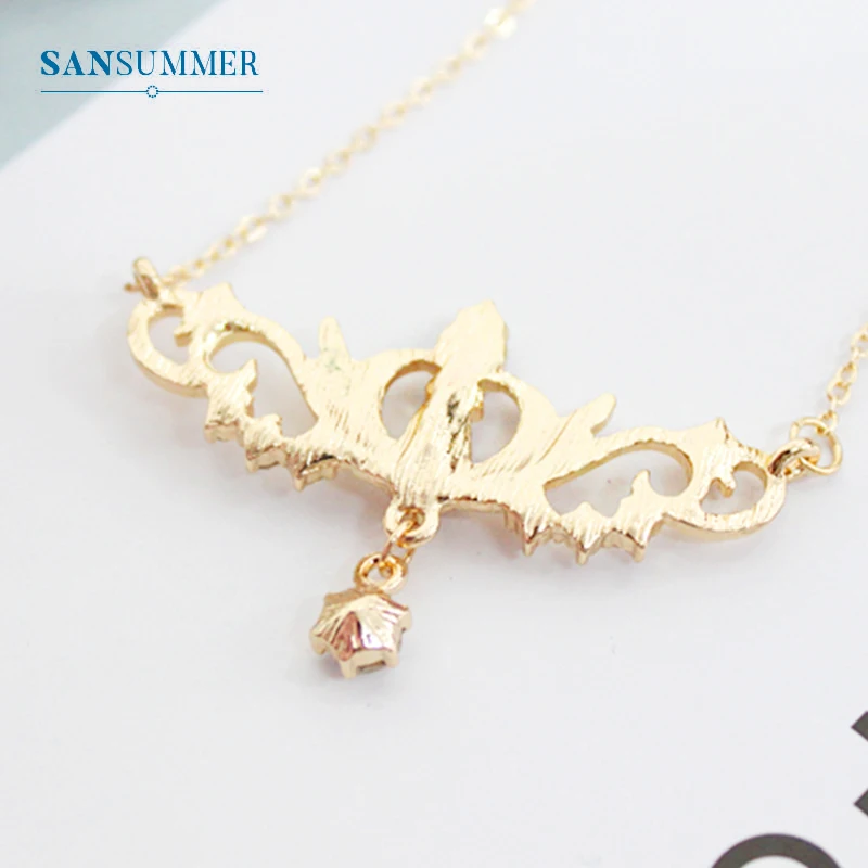 Женское колье с сердцем и стразами SANSUMMER изысканное дизайнерское ожерелье для