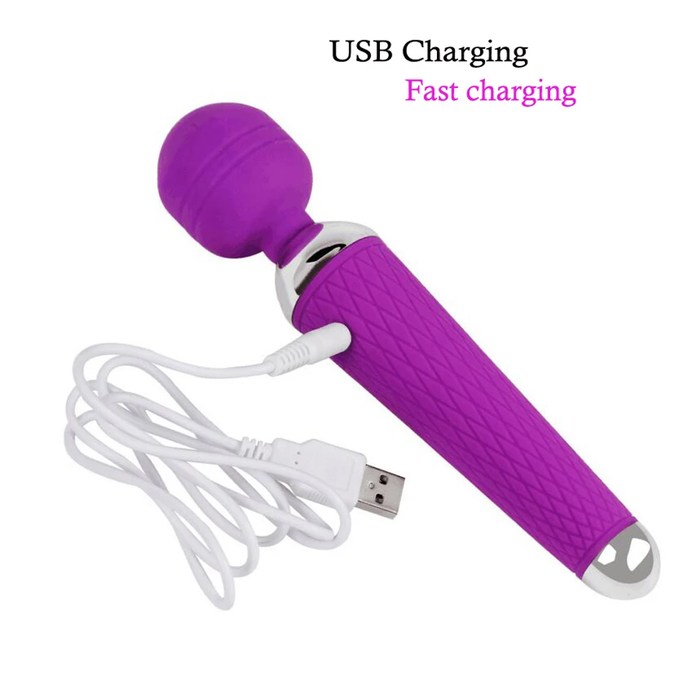 Мощный вибратор для стимуляции точки G и клитора женщин USB массажер взрослые секс