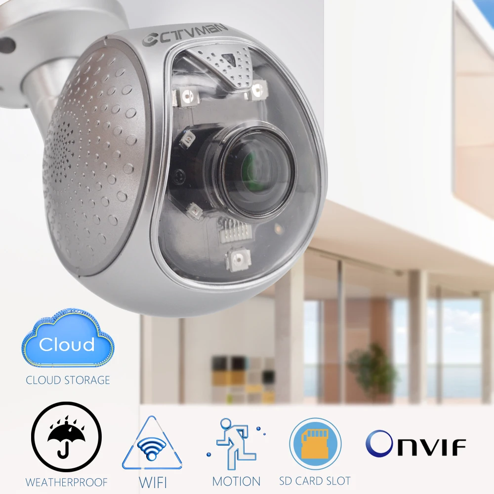 CTVMAN 1080P Облачное хранилище HD камера безопасности IP наружная беспроводная Wi Fi 2 МП