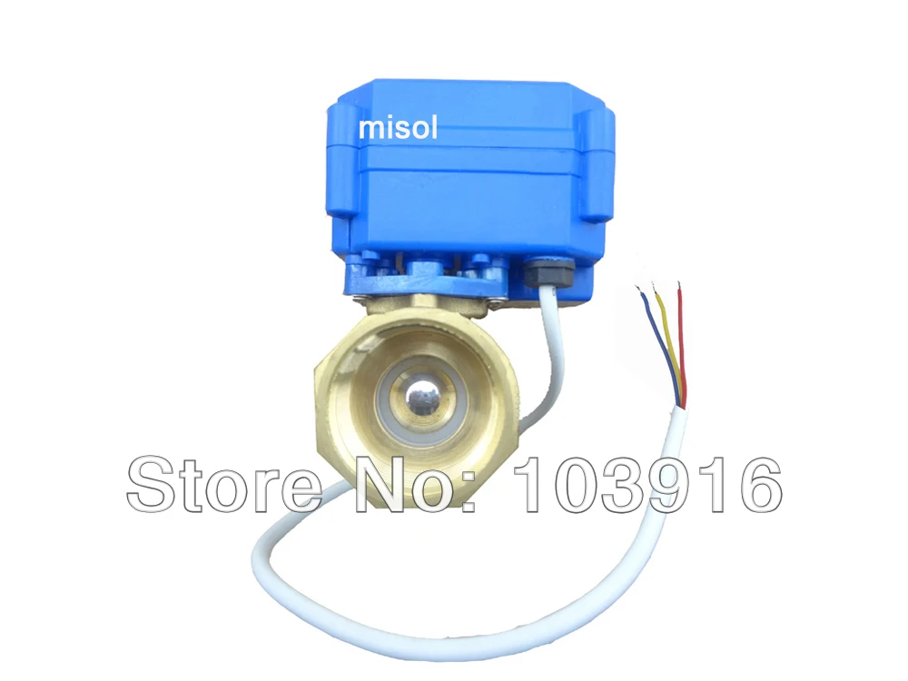Моторизованный латунный шаровой клапан G3/4 &quotDN20 BSP (уменьшающий порт) 2 ходовой CR02
