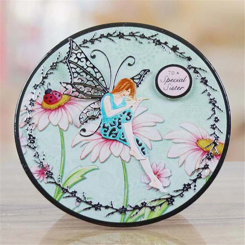 Eastshape Бабочка Ангел цветок феи Металл вырубка умереть для скрапбукинга ремесло