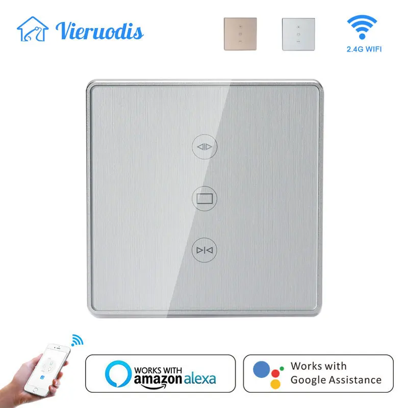 Золотой/Серебряный Tuya Smart life WiFi шторы выключатели приложение управление для