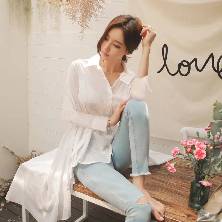 Женское Хлопковое платье рубашка HAMALIEL белое повседневное приталенное