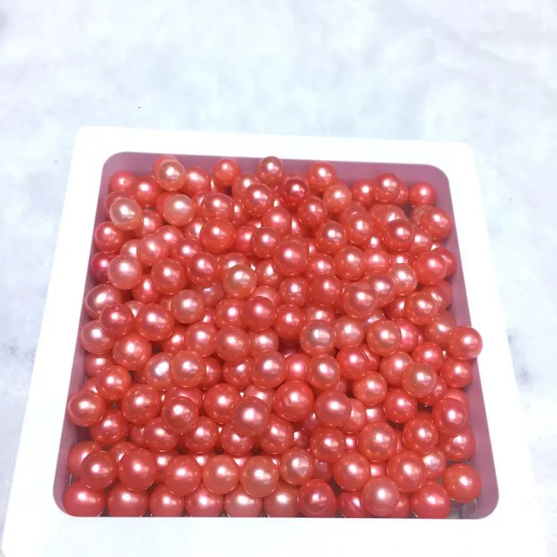 100 шт./лот горячий розовый/красный Свободный жемчуг бусины (без устрицы)