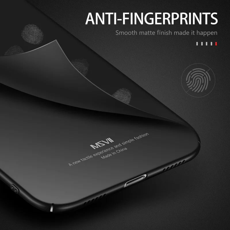 Для iPhone x чехол оригинальный MSVII Матовый Жесткий Чехол для Apple iphone ультра тонкий PC