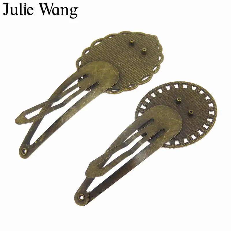 Julie Wang античные бронзовые заколки для волос пустая основа соответствующий