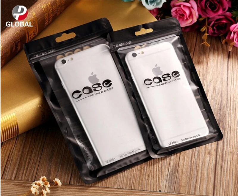 

2000pcs 12*21cm Zip lock Plastic Retail Poly storage bags Black translucent Grocery Crafts Electronics Self Seal Packaging Pouch