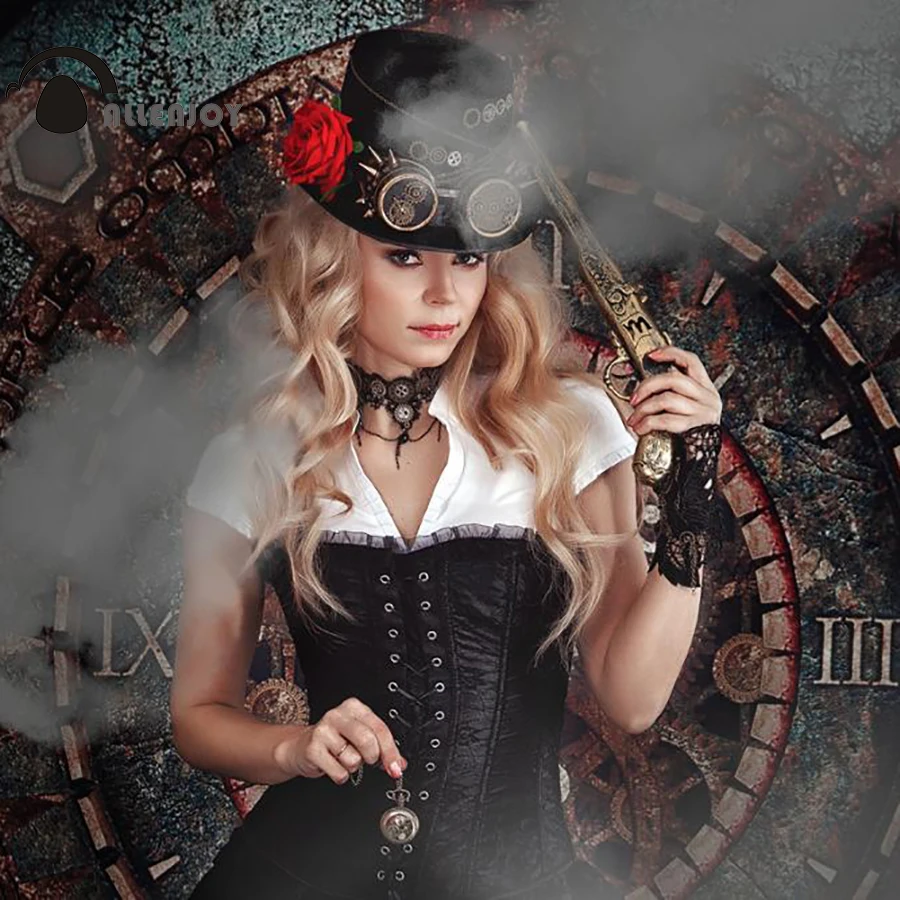 Allenjoy винтажный Фотофон с колокольчиком потрясающий паровой панк фон виниловая