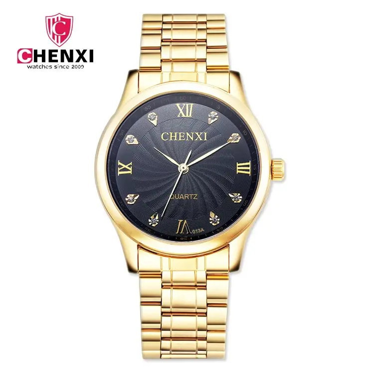 2018 мужские золотые часы новые высококачественные роскошные с кристаллами и