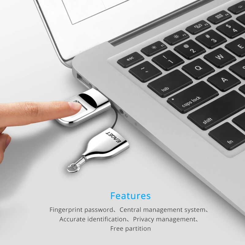 Eaget USB флеш-накопитель 32 ГБ, шифрование отпечатков пальцев, флеш-диск, флешка 64 ГБ, высокотехнологичная Защитная флешка, USB флешка для бизнеса