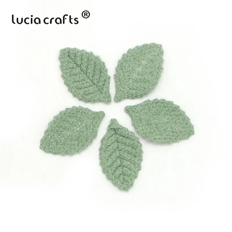 Lucia crafts 16*26 мм Искусственные листья скрапбукинг ручной работы DIY ВЕНОК листва лист Свадебные украшения, аксессуары B0805 - Цвет: green  10pcs
