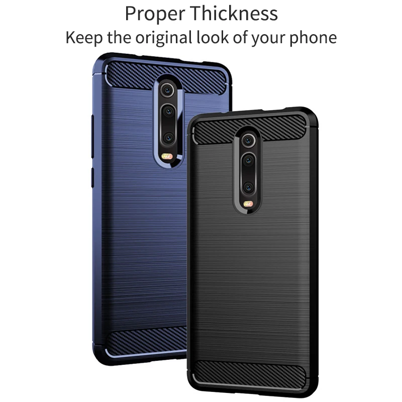 Чехол из углеродного волокна для Xiaomi Redmi K20 Pro Note7 ударопрочный защитный чехол Mi 9T 7