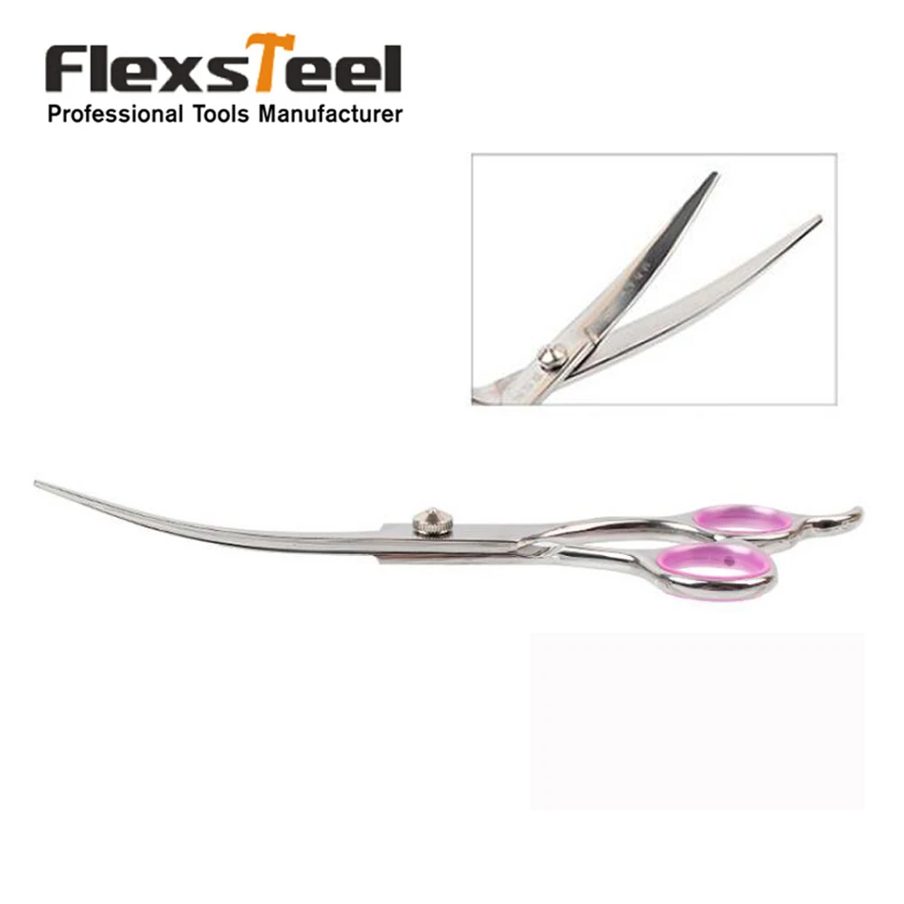 Профессиональный Нержавеющая сталь 7 Дюймов Кошка собаку Изогнутые Прямой