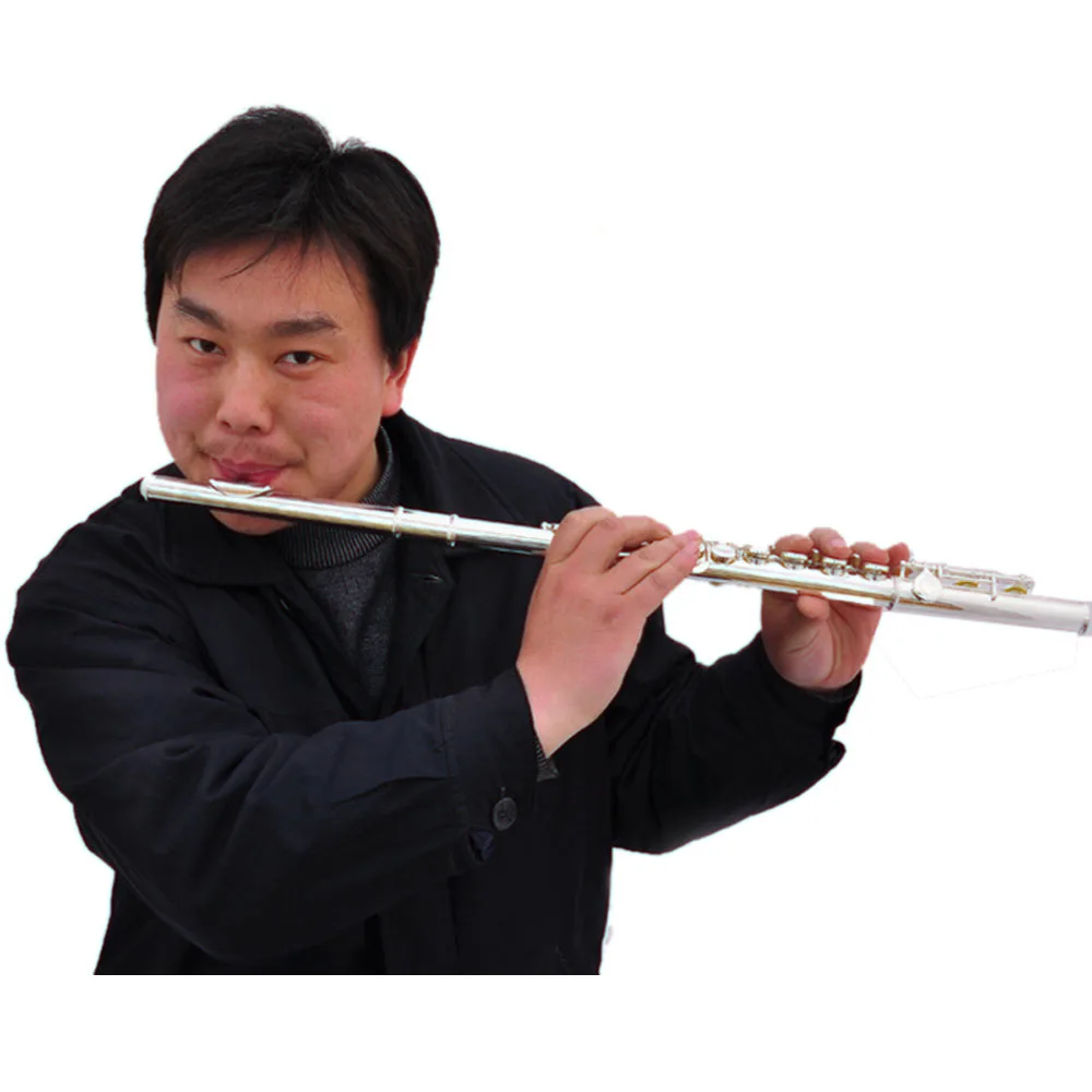 

Heizwey Left-handed 16 Holes C Key Open and Closed Silver Plated Flute Free shipping