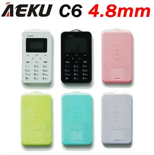 Низкая цена оптовой продажи 10 шт./лот AEKU C6 ультра тонкий мини сотовый телефон
