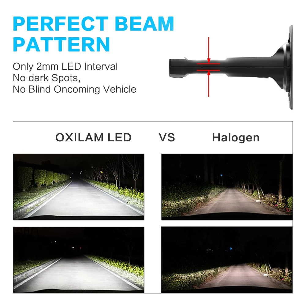 2 шт. H7 H11 светодиодный фары для Volkswagen VW Passat B7 B6 Golf 5 6 7 H4 9003 Hi Lo луч авто налобный