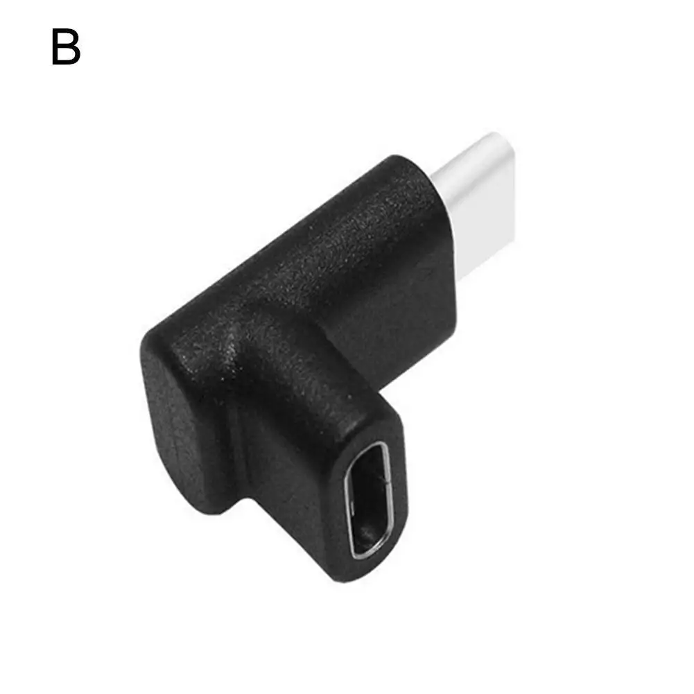 90 градусов USB 3 1 Тип C папа к женскому правый угол конвертер адаптер Черный JR