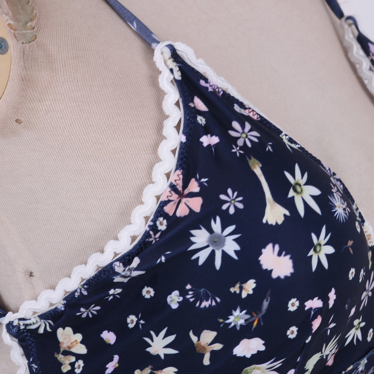 Женский бандажный купальник бикини с чашками пуш-ап и высокой талией купальный