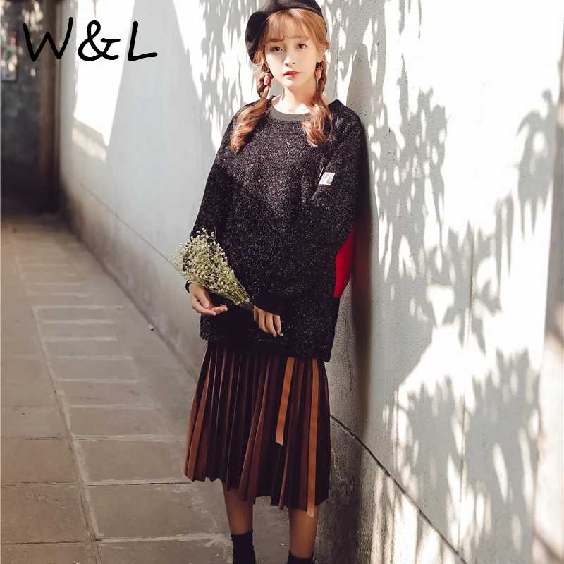 Women Sweater Pullover Knitted Jumper Pull Winter Thicken Warm Loose Batwing Sleeve Female Clothing Oversize Pink Bow Sweet Girl | Женская