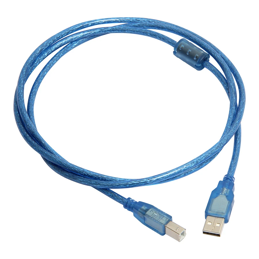 Кабель Geeetech USB V2.0 1 5 м Type A папа B для 3D принтера синий|for 3d printer|male malemale to male |