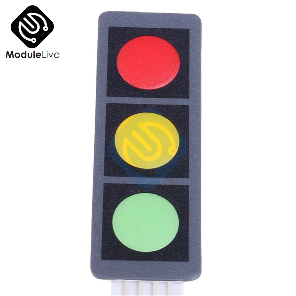 1x3 RGB красный зеленый желтый матричный мембранный переключатель клавиатура с 3