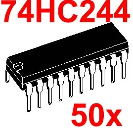 

( 50 pcs/lot ) 74HC244 Logic IC, DIP Package, CMOS