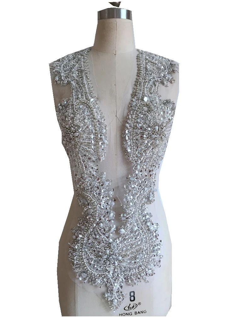 DHL Бесплатная доставка чистого серебра ручной работы пришивные стразы