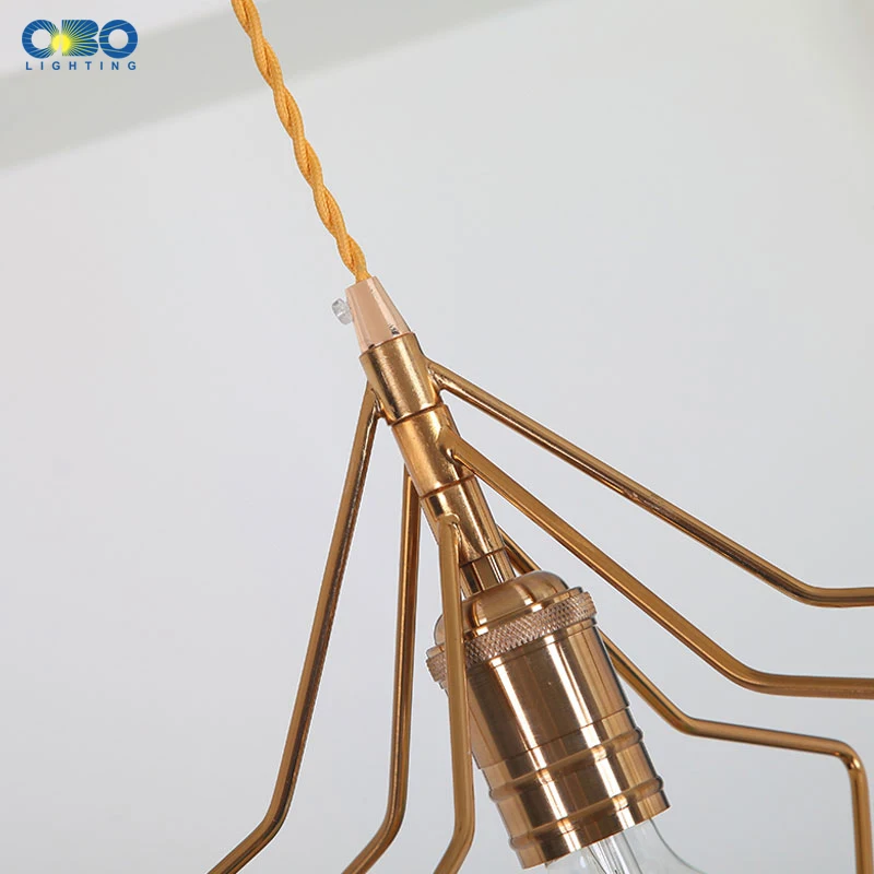 Nordic Star Pendant Lamp Living Room Bedroom Gold Metal Minimalist Chandelier 6W LED Bulb 110V 220V Creative Indoor Lighting | Лампы и