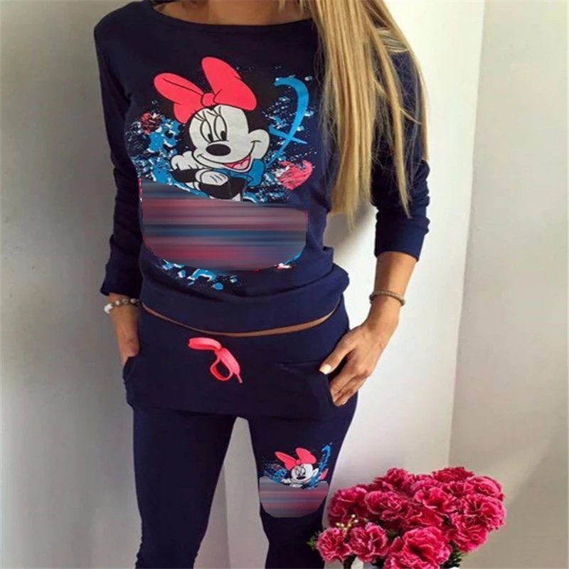 Минни Маус Топ Брюки Косплей Костюм 3D выражение лица обезьяна с принтом длинными