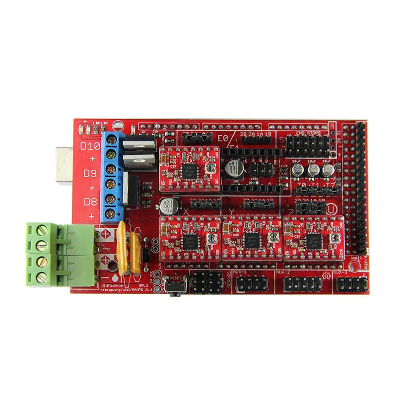 Экран Geeetech RepRap RAMPS1.4 + 4x A4988 шаговый Драйвер Pololu для 3D-принтера Prusa Mendel Бесплатная