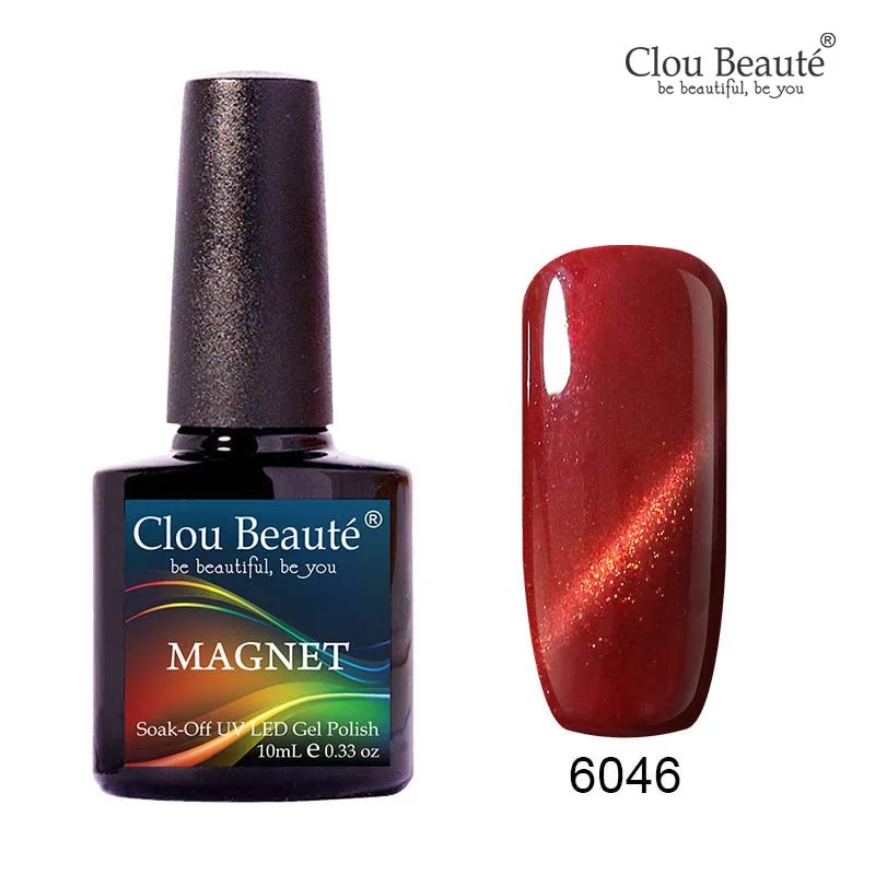 Гель-лак для ногтей Clou Beaute с эффектом «Кошачий глаз» 10 мл, гель-лак для ногтей розового и бежевого цветов, гель-лак с мягким удалением, гель-лак для устойчивого маникюра - Цвет: 6046