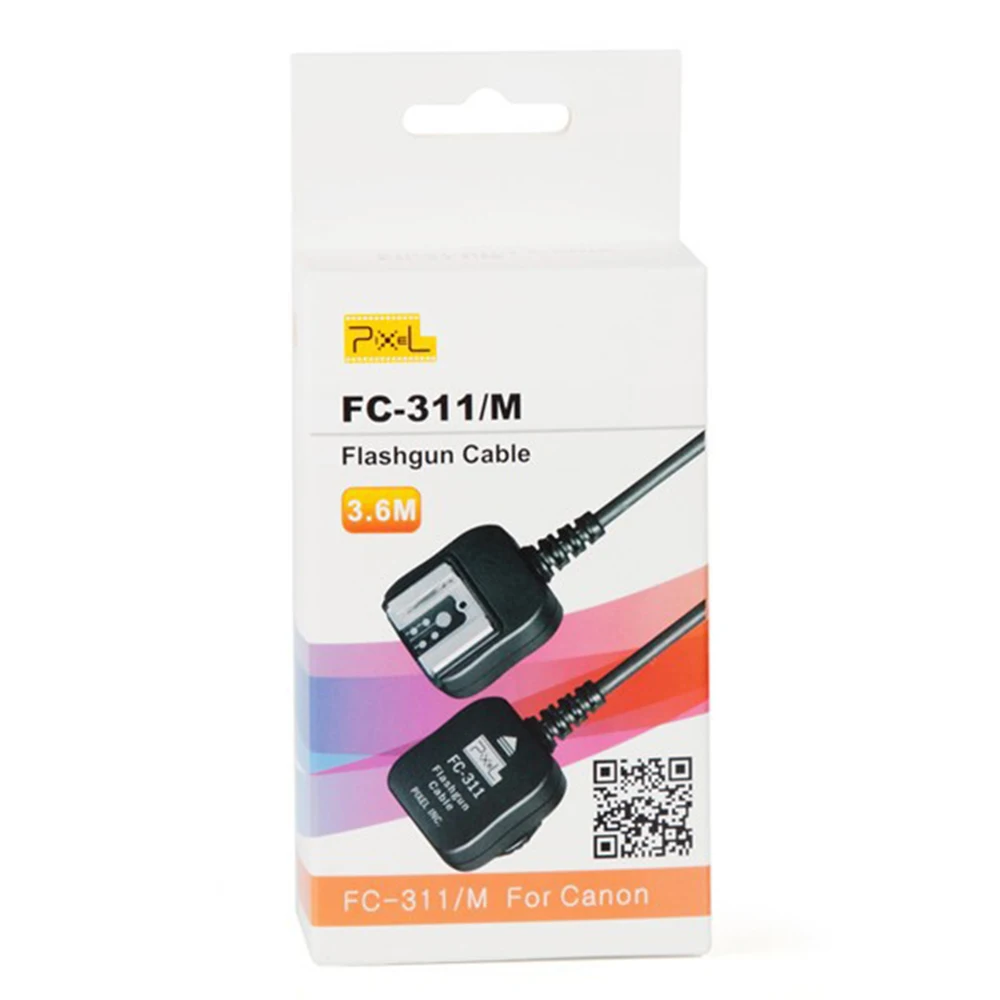 Pixel FC-311 ttl Удаленная Вспышка Speedlite Расширение синхронизации Горячий башмак кабель для Canon 1,8 m/3,6 m/10 m кабель