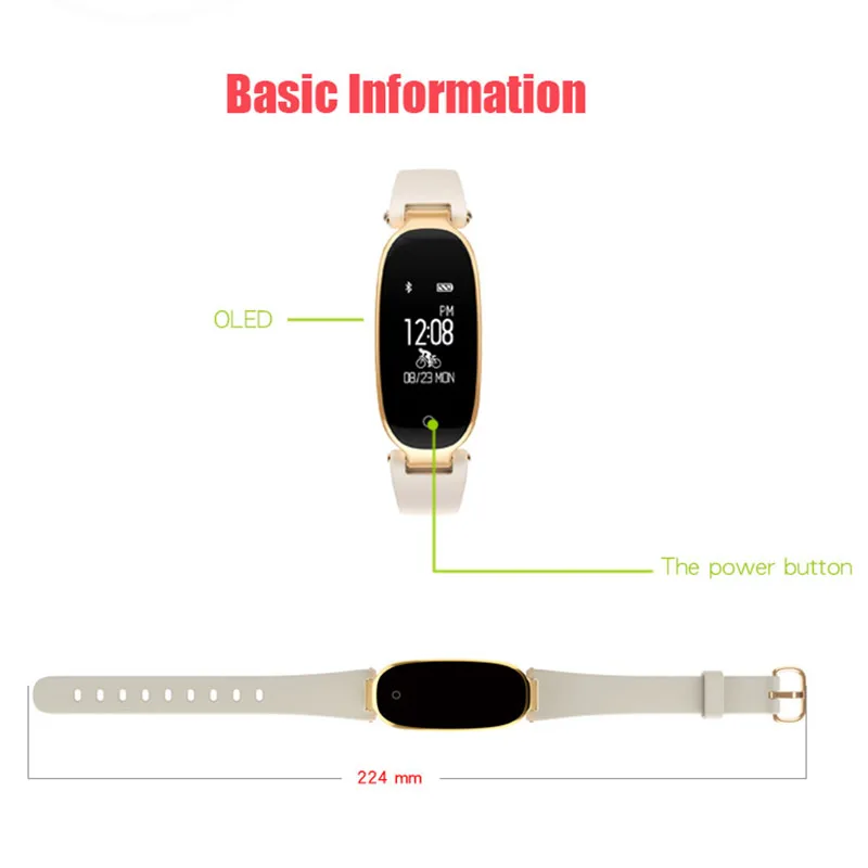 Hot sale Bluetooth Waterproof S3 Smart Watch Fashion Women Ladies Heart Rate Monitor Fitness Tracker Watches For Android IOS | Электроника