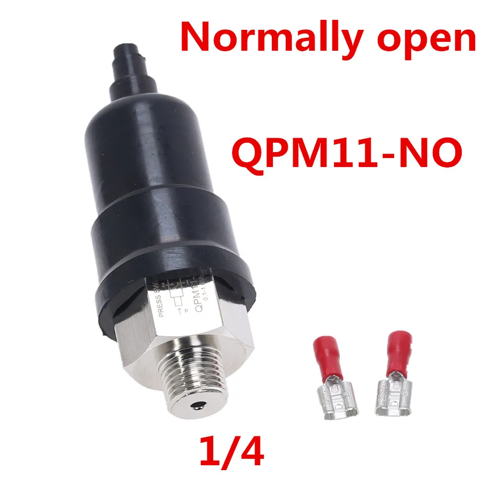 QPM11 NO 02 1/" 1/8" микро Давление Регулируемый мембранный Гидравлический переключатель QPM11-NC/QPM11-NO переключатель давления провод внешняя резьба сопло - Цвет: QPM11 NO 02