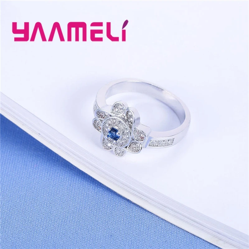 Hot Sale 100% 925 Sterling Silver Cubic Zirconia Wedding Jewelry Acessory Women Fashion Popular Size 6 7 8 9 Rings | Украшения и