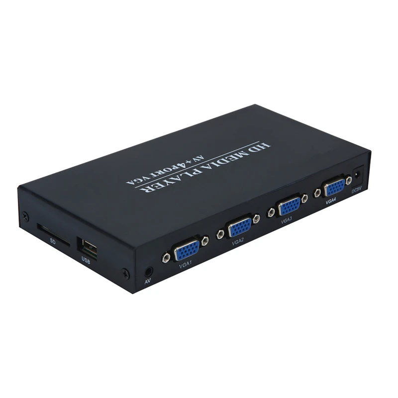 JEDX MP027 1080p Full HD ультра портативный цифровой медиаплеер с 4 портами VGA CVBS для USB
