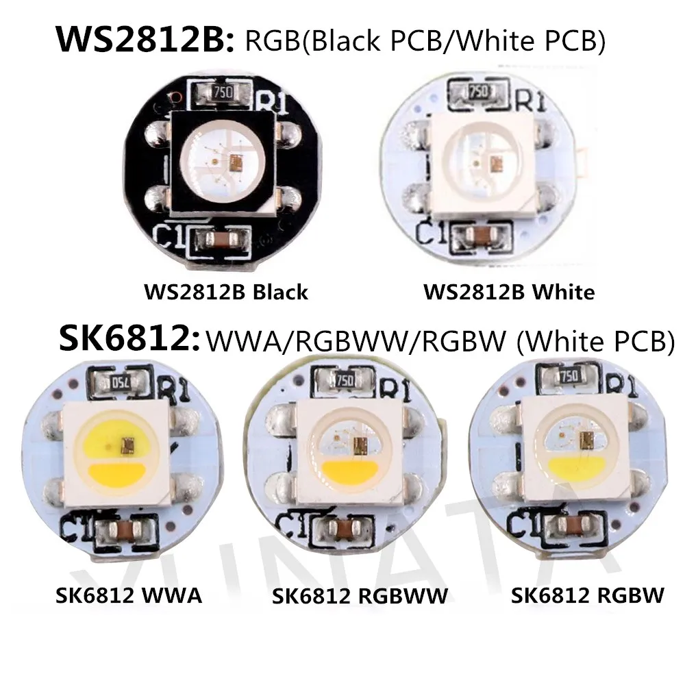 Светодиодный 4-контактный чип WS2812B WS2812 10 ~ 1000 шт. плата радиатора и DC5V 5050 RGB WS2811 IC